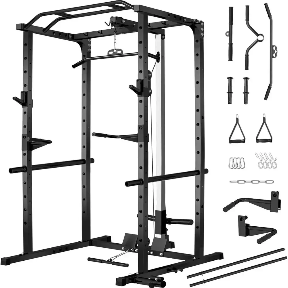 Lat Pulldown Bar - 2000LBS Kapasiteli Power Rack, Lat Pulldown,