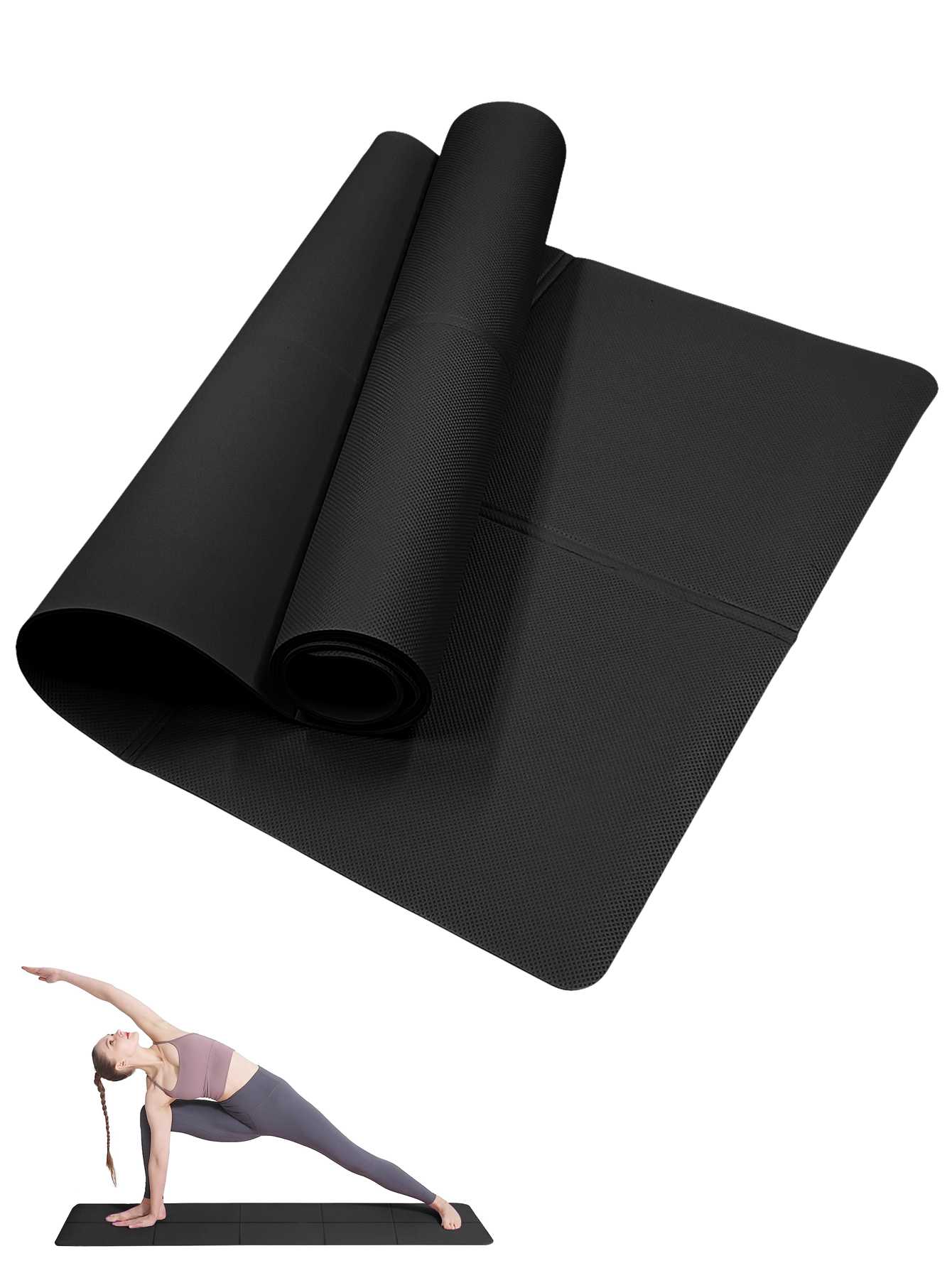 Thick Yoga Mat - Katlanabilir Yoga Matı Siyah Çevre Dostu