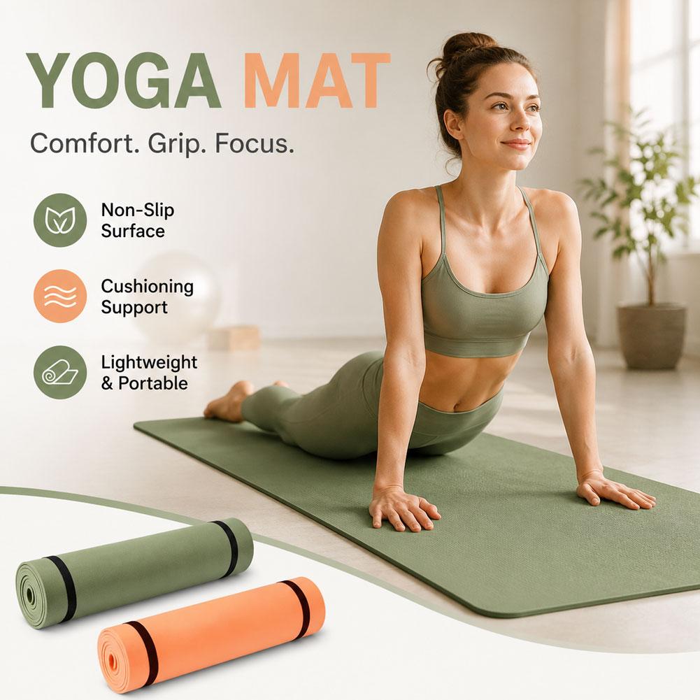 Thick Yoga Mat - Kalın Yoga Matı Kaymaz Spor Fitness