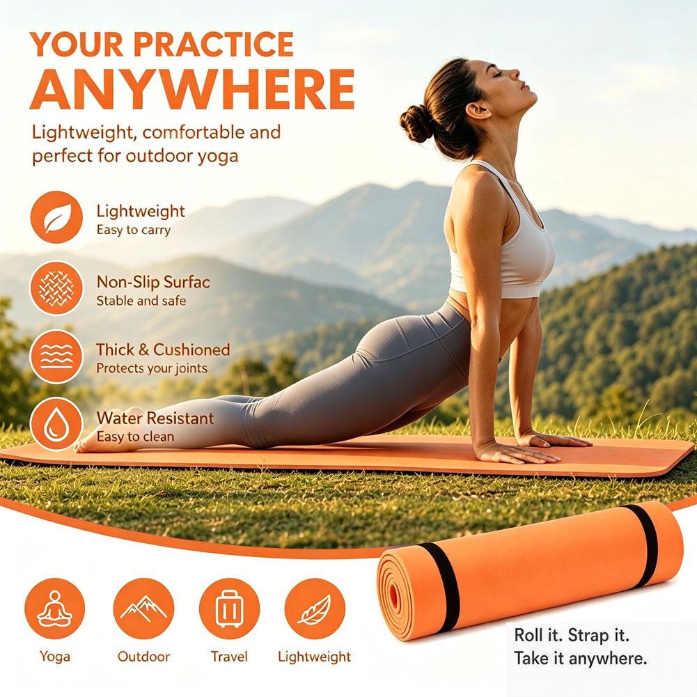 1/2 adet kalın Yoga Mat kaymaz - Thick Yoga Mat incelemesi ve fiyatı