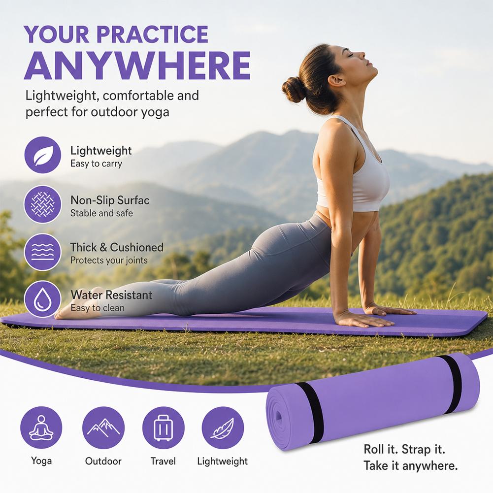 1/2 adet kalın Yoga matı kayma - Thick Yoga Mat incelemesi ve fiyatı